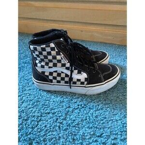 VANS SK8-HI Logo Black and  Skate Sneakers Junior 4, Womens 5.5